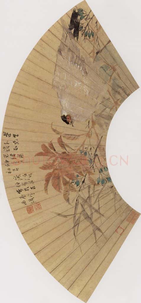 1885年 任伯年《花鸟人物集锦册十二开》书画作品