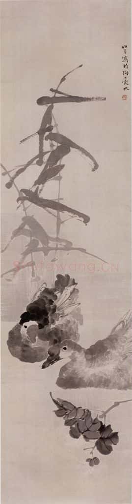 任伯年《花鸟四条屏》书画作品