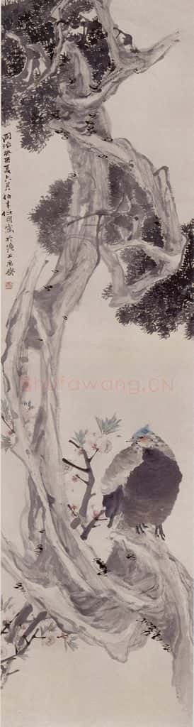 任伯年《花鸟四条屏》书画作品