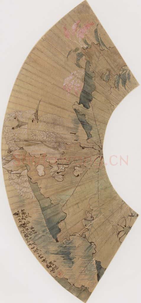 1873年 任伯年《仕女花鸟册十二开》书画作品