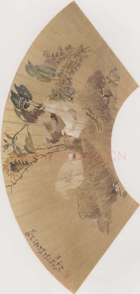 1873年 任伯年《仕女花鸟册十二开》书画作品
