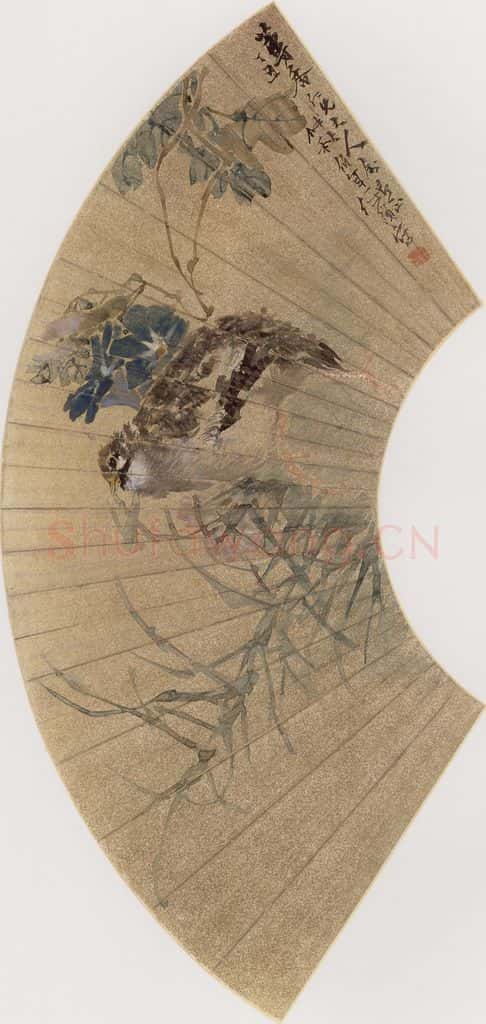 1877年 任伯年《仕女花鸟册十二开》书画作品