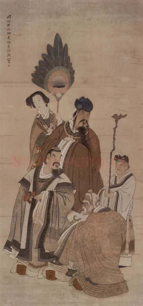 1841年 任伯年《三星图》书画作品