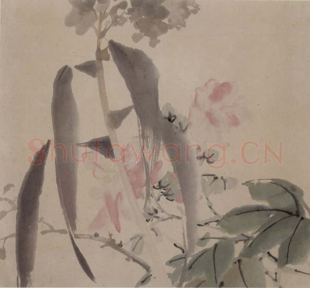 1866年 任伯年《丙寅花卉册》书画作品