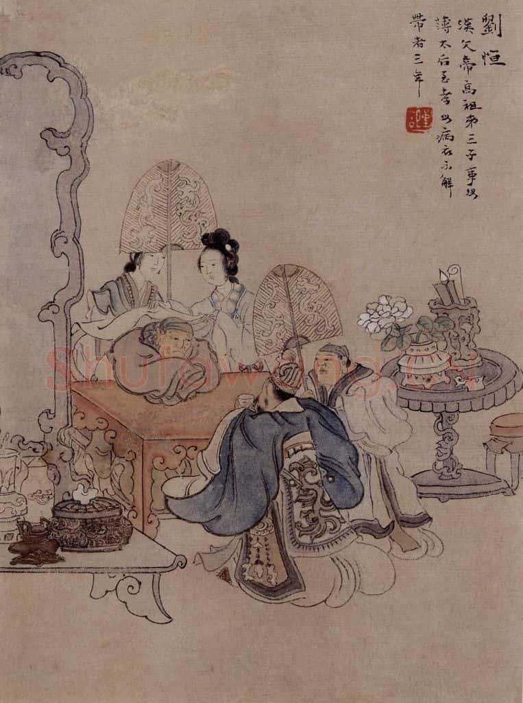 1866年 任伯年《二十四孝图》书画作品