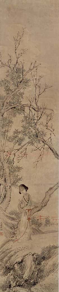 1867年 任伯年《四季人物条屏》书画作品