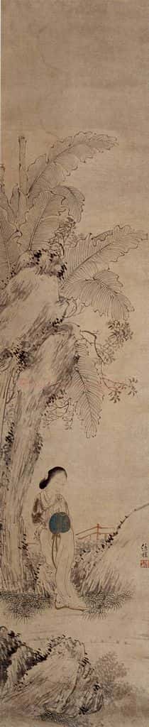 任伯年《四季人物条屏》书画作品
