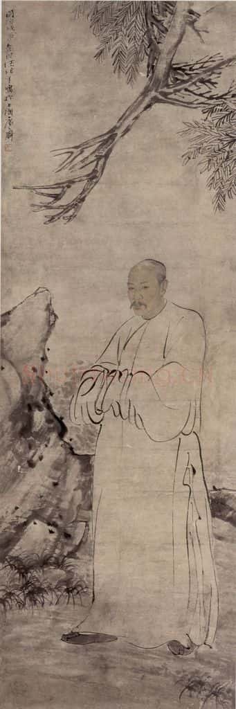 1868年 任伯年《人物像》书画作品