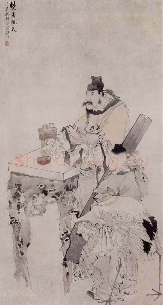 1877年 任伯年《人物故事四条屏》书画作品