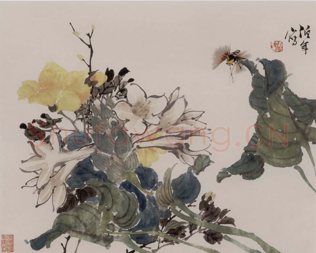 1877年 任伯年《花鸟册八开》书画作品