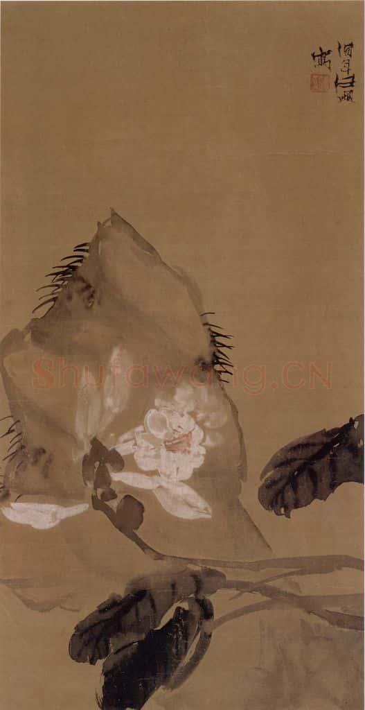 约19世纪70年代末期 任伯年《玉簪图》书画作品