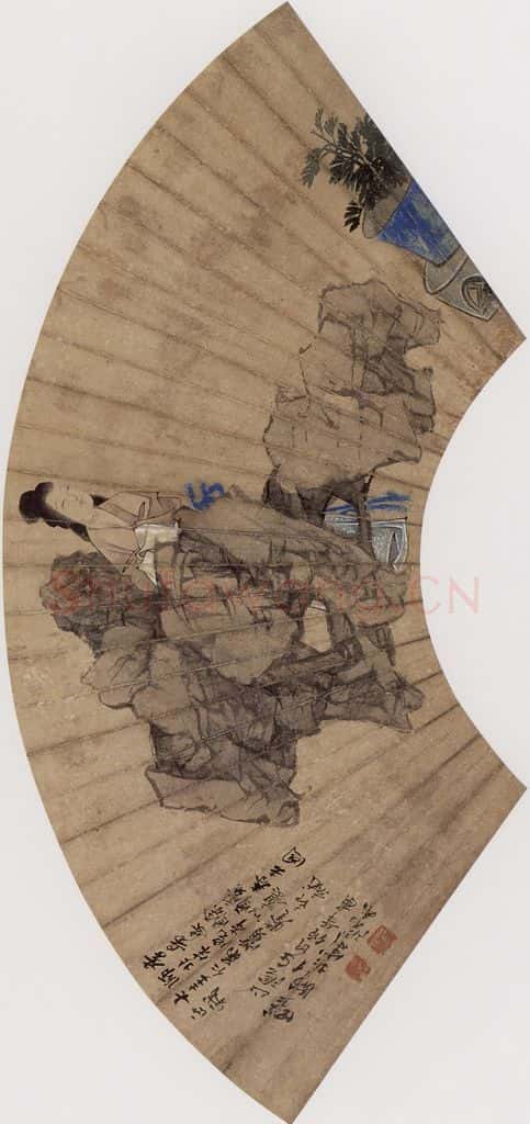 约19世纪80年代初期 任伯年《人物花鸟册八开》书画作品