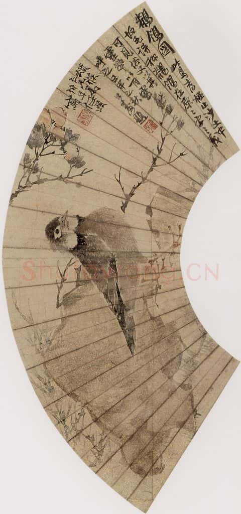 约19世纪70年代末期 任伯年《人物花鸟册八开》书画作品