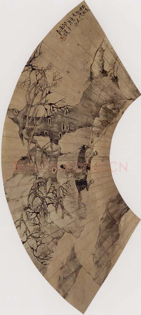 约19世纪70年代末期 任伯年《驱马图》书画作品