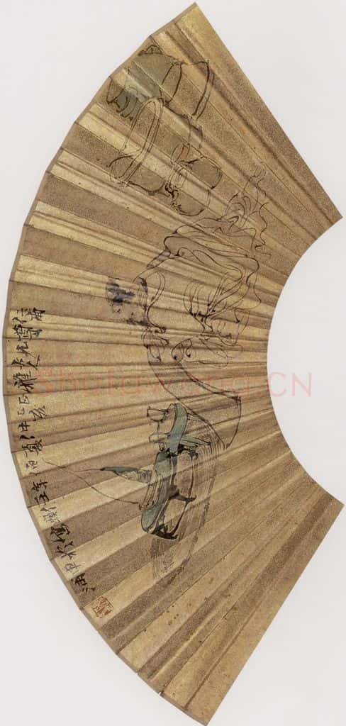 1875年 任伯年《高士图》书画作品
