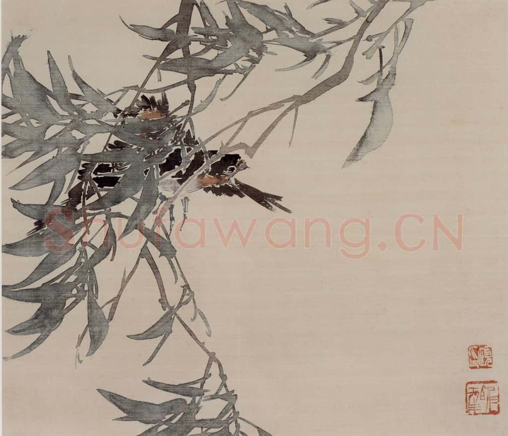 1875年 任伯年《花鸟图册八开》书画作品