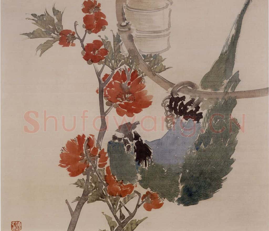 1875年 任伯年《花鸟图册八开》书画作品