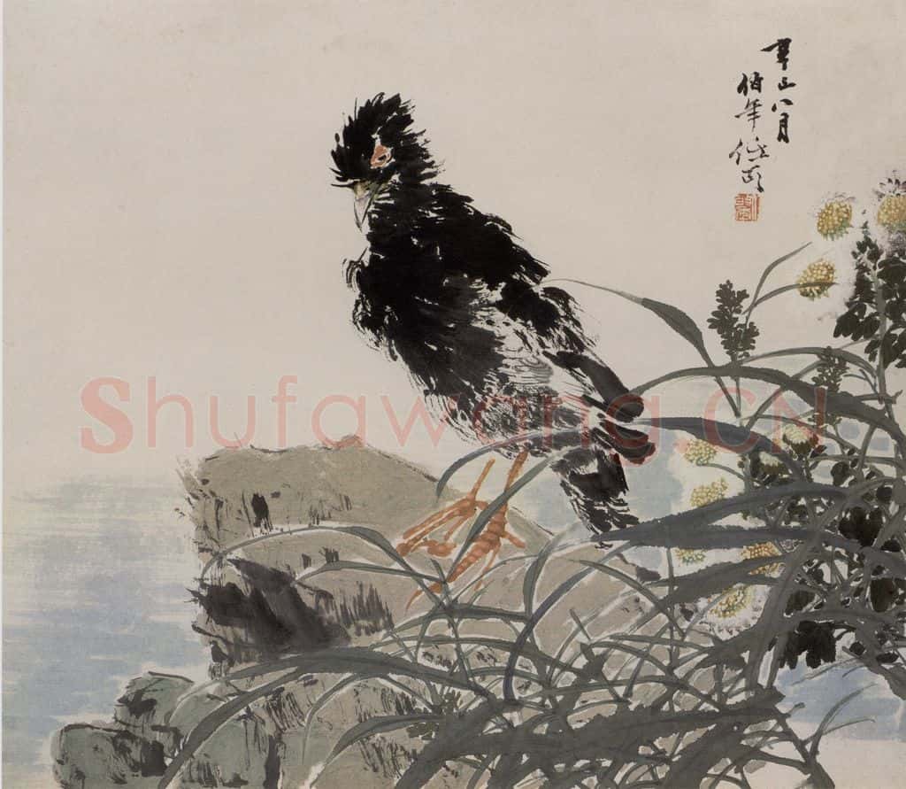 1881年 任伯年《花鸟人物图册十二开》书画作品