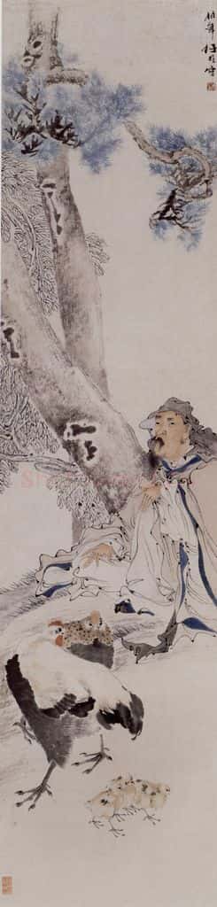 约19世纪70年代中期 任伯年《人物四条屏》书画作品
