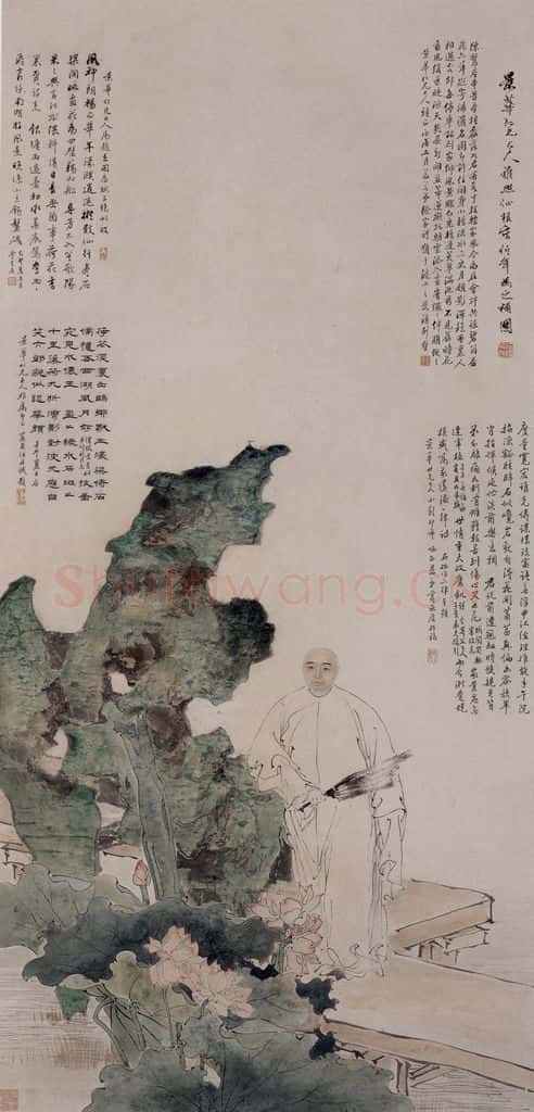 约19世纪70年代中期 任伯年《绘陈景华像》书画作品