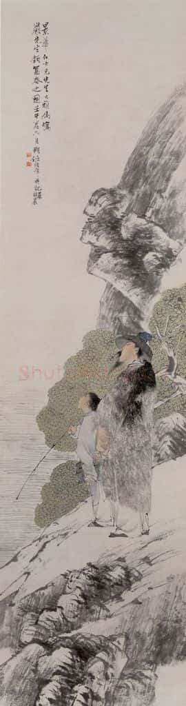 1882年 任伯年《人物故事屏》书画作品