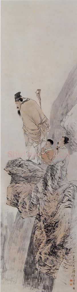 1882年 任伯年《人物故事屏》书画作品