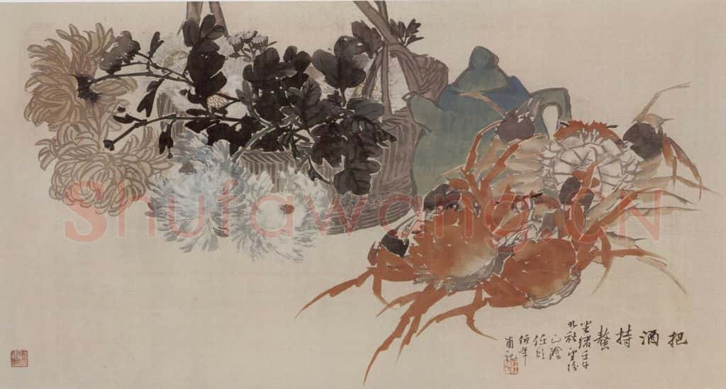 1882年 任伯年《杂画卷四帧》书画作品
