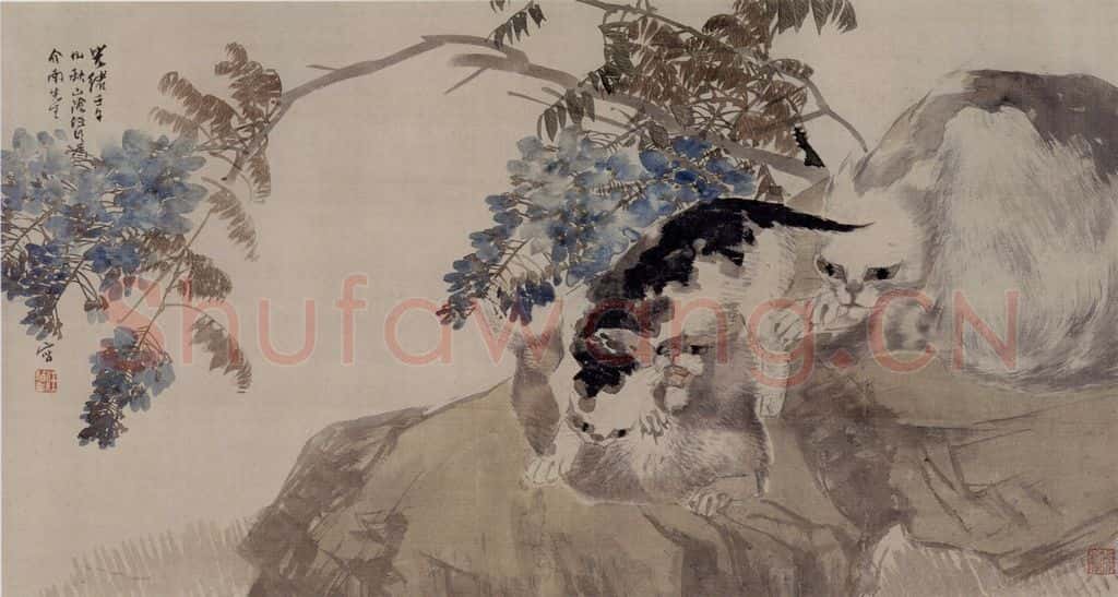 1882年 任伯年《杂画卷四帧》书画作品