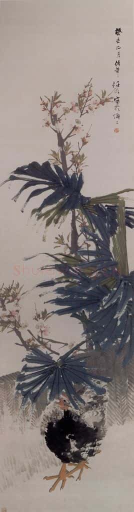 1883年 任伯年《花鸟四条屏》书画作品