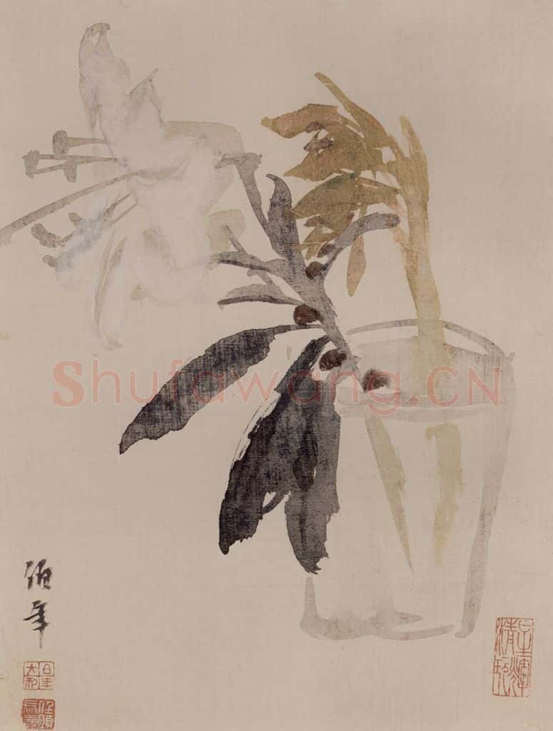 1884年 任伯年《花果图册八开》书画作品