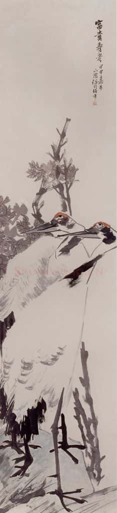 1884年 任伯年《花鸟四条屏》书画作品