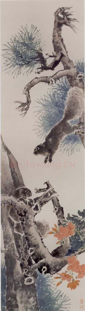 清 任伯年《杂画四屏》书画作品