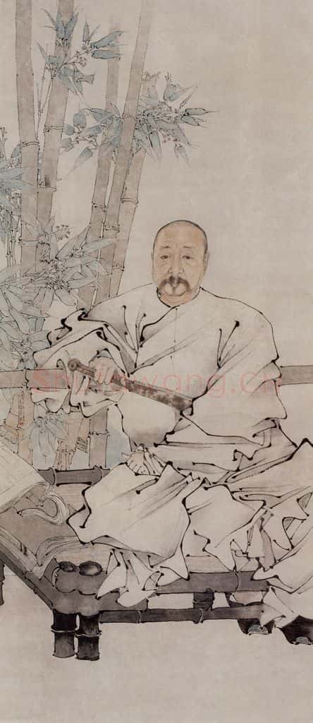 1880年 任伯年《佚名肖像》书画作品