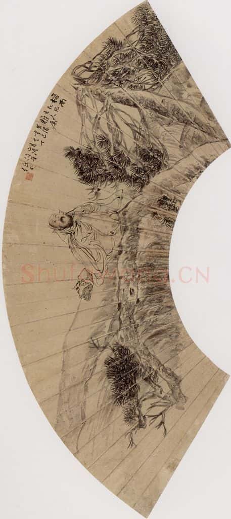 1881年 任伯年《人物》书画作品