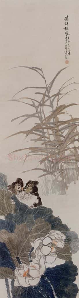 1881年 任伯年《花鸟四条屏》书画作品