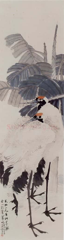 1881年 任伯年《花鸟四条屏》书画作品
