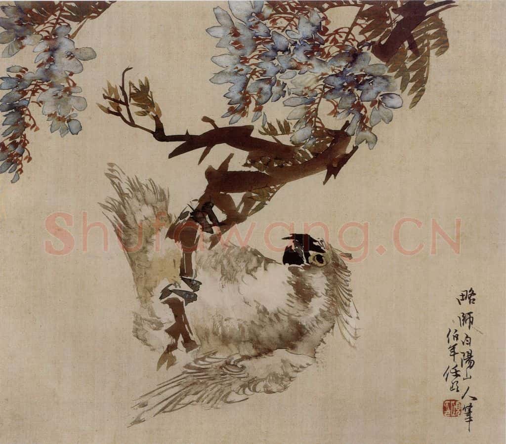 清 任伯年《花鸟册三帧》书画作品