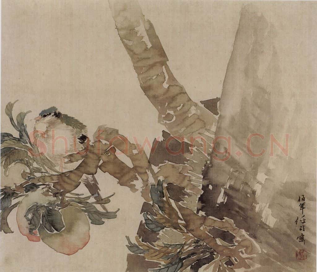 清 任伯年《花鸟册三帧》书画作品