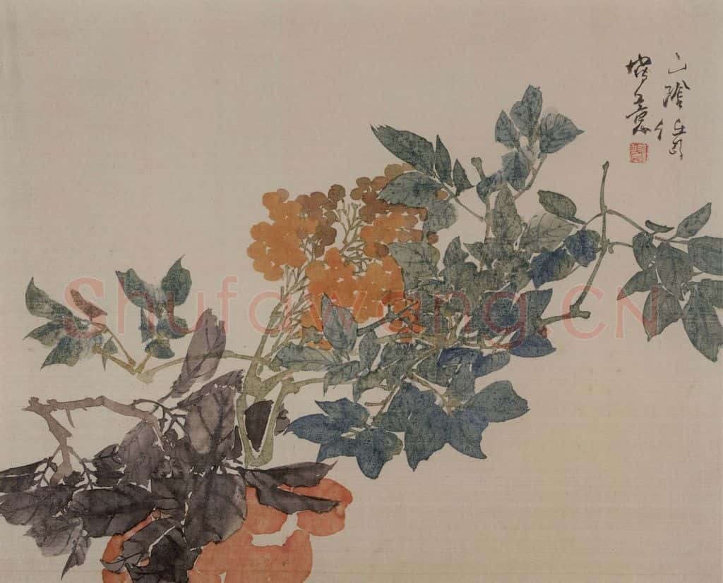 1882年 任伯年《没骨花卉册十二开》书画作品