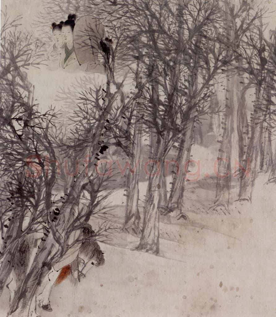 清 任伯年《人物图》书画作品