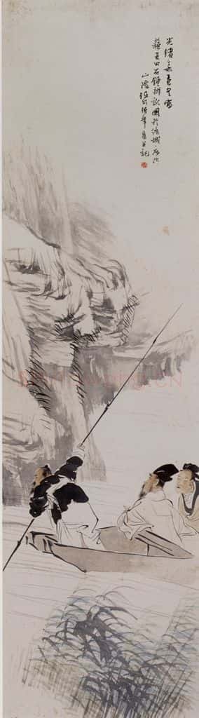 清 任伯年《人物四条屏》书画作品