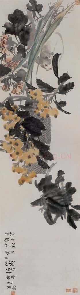 清 任伯年《牛瑞图》书画作品