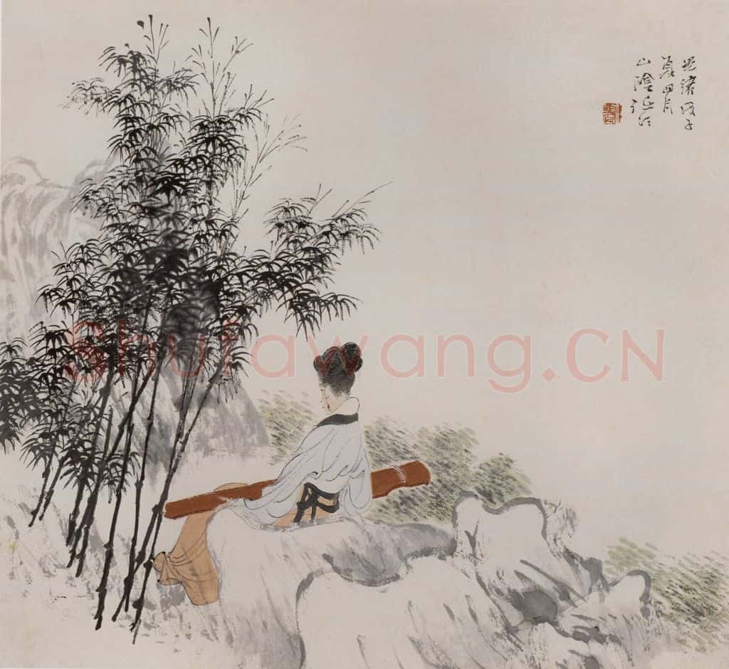 清 任伯年《仕女图册十二开》书画作品