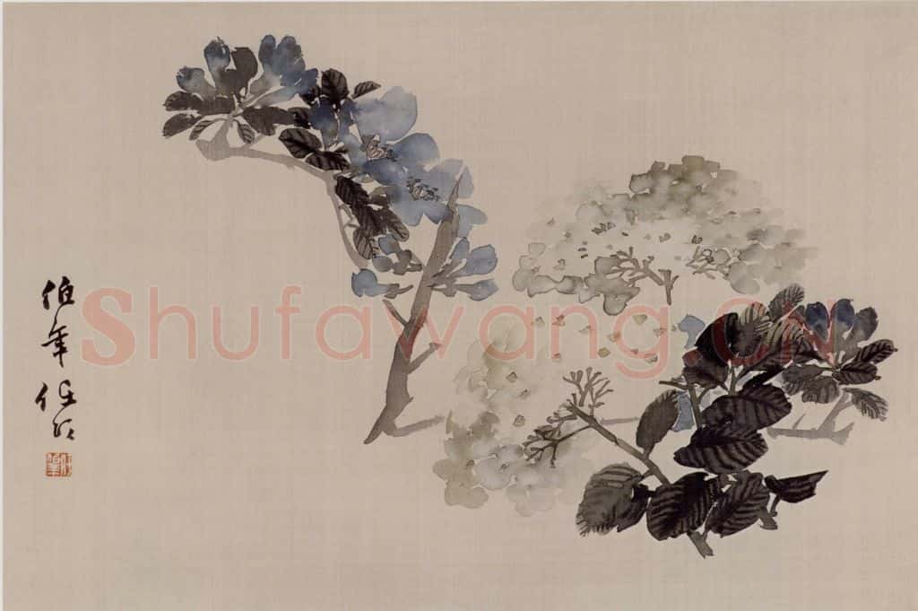 清 任伯年《花卉册》书画作品