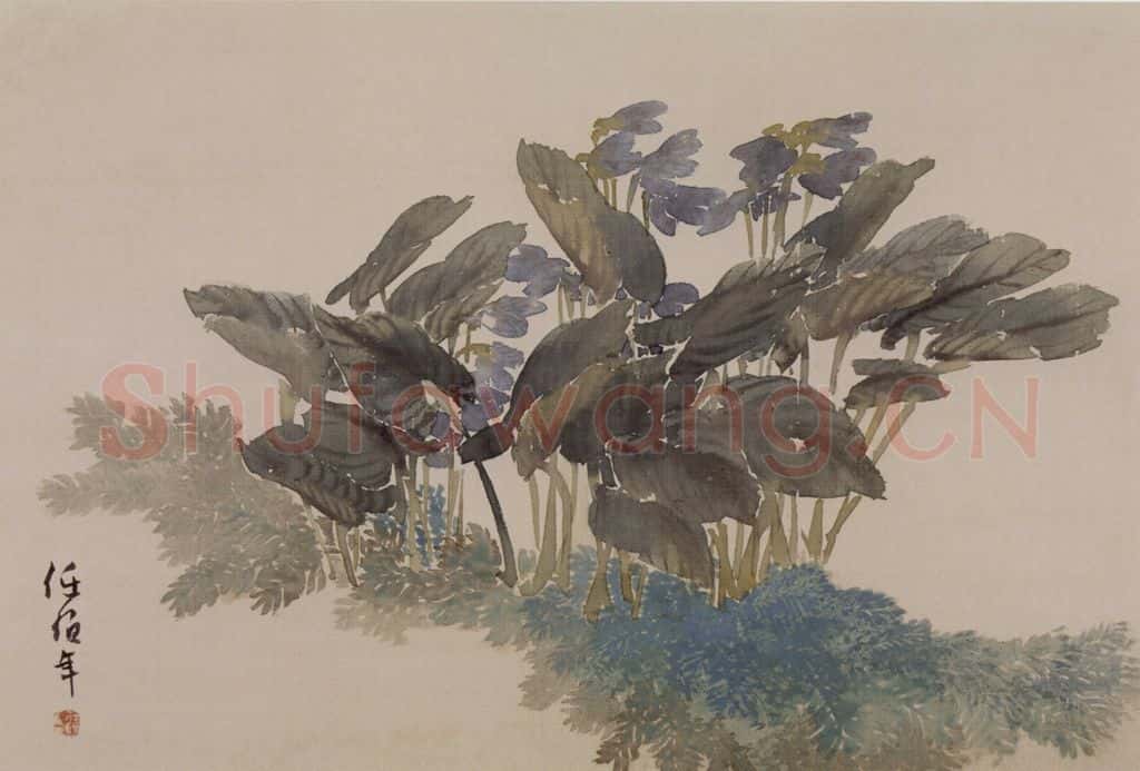 清 任伯年《花卉册》书画作品