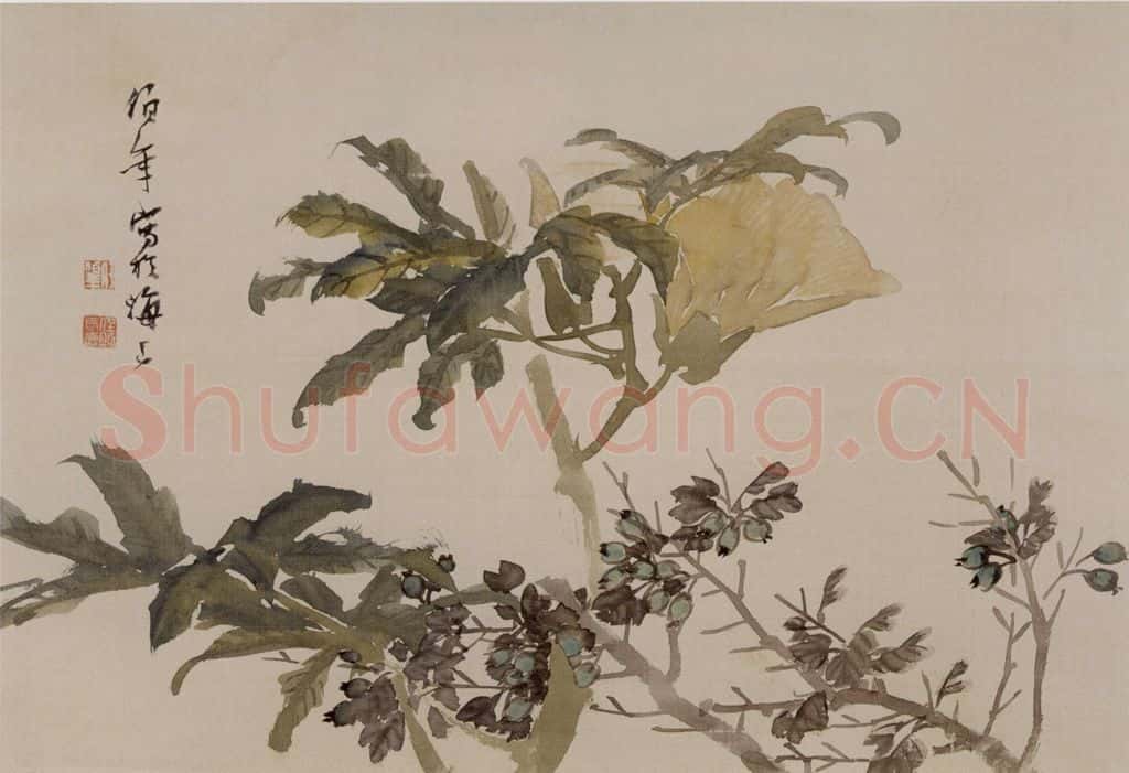 清 任伯年《花卉册》书画作品