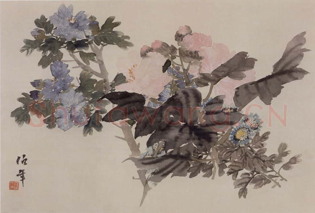 清 任伯年《花卉册》书画作品