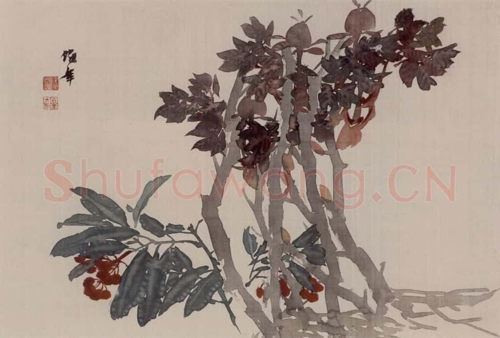 清 任伯年《花卉册》书画作品