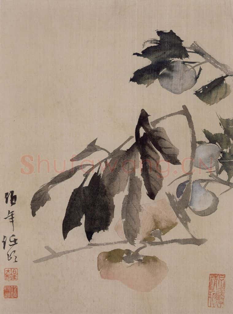 清 任伯年《蔬果册八开》书画作品