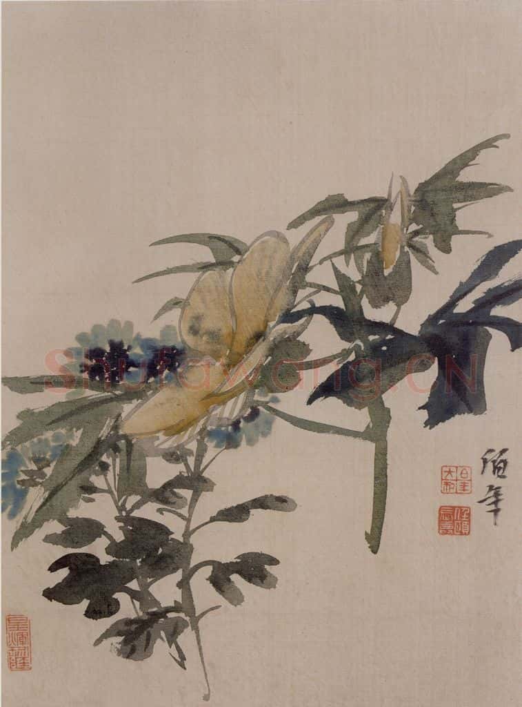 清 任伯年《花果册八开》书画作品